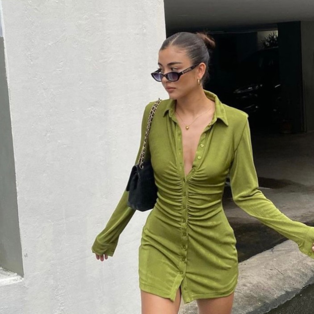 With Jean Andy Dress XS - Forest Green NWT mini